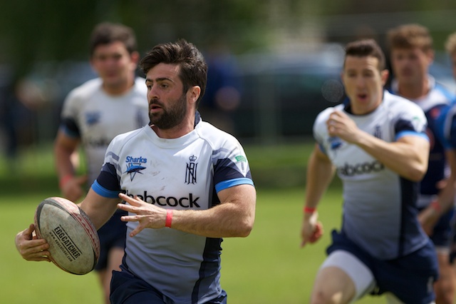 Josh Jones, Navy U23 XV fly half, in action for the Sharks at the West Country Sevens