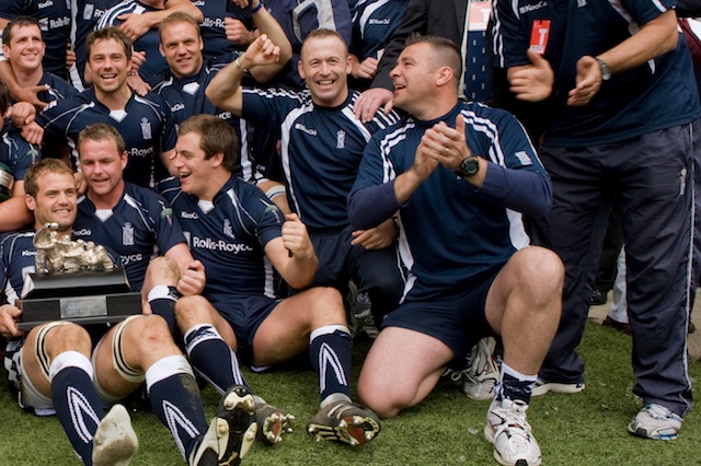 Sean Cole celebrating with the team in 2010