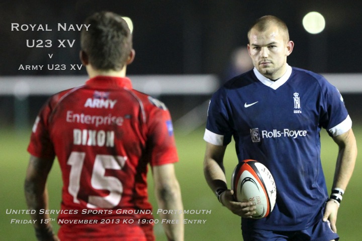 Matt Horton leads the U23 XV in the first match of the 2013 Inter Service Championships