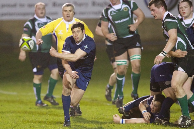 Dave in Navy colours playing against the Irish Defence Force