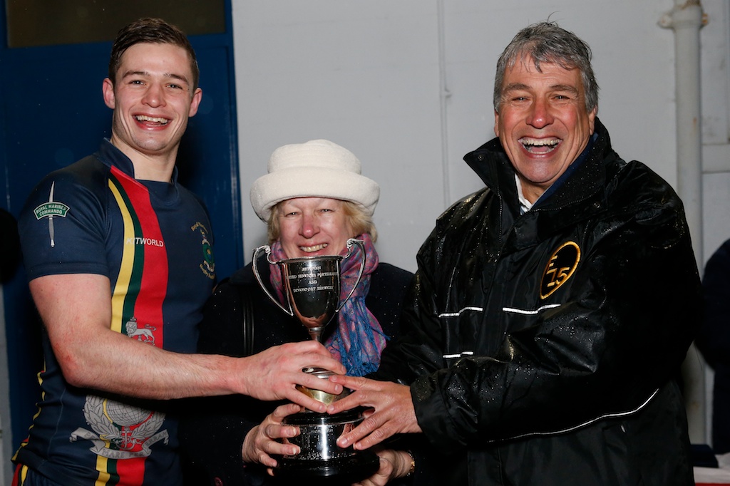 Nathan Huntley receives the trophy from Jendy Weekes and John Inverdale