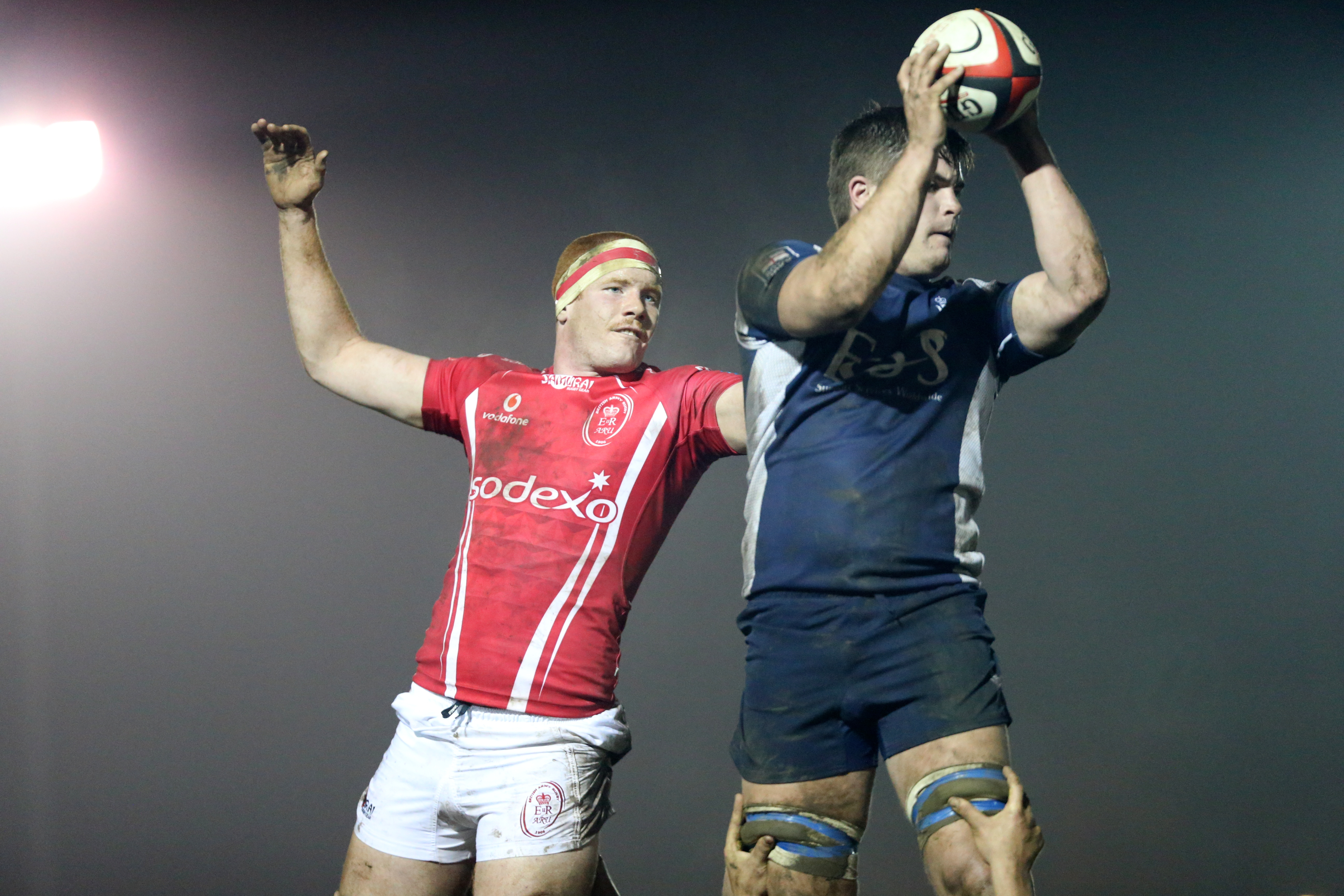 Jack Basher secures line out ball against the Army at Aldershot.  Click on image to go to the gallery.